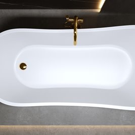 Wanna wolnostojąca złoty przelew oraz korek 170 cm Forte Hydrosan