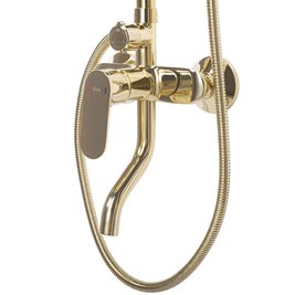 Złoty zestaw prysznicowy z wylewką Salton Rea Gold