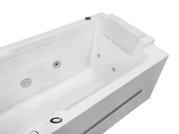 Narożna wanna z hydromasażem prostokątna konglomerat 150x73 cm MO-1802