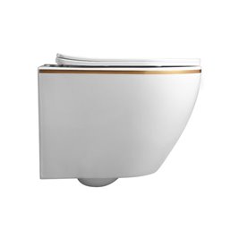 Zestaw podtynkowy kompletny stelaż + miska MIZU-WH-GL-RIM-03 + przycisk ST+H GOLD