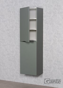 Słupek łazienkowy wiszący kolor szałwiowy ONDA 45x155 cm Gante