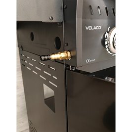 Grill gazowy ZEUS-A kolor czarny ruszt żeliwny moc 8,5 kW + pokrowiec + palnik boczny