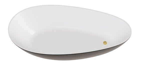 Czarno-biała matowa wanna wolnostojąca z konglomeratu + klik-klak złoty Goya 170 B&W Matt Besco WMMC-170GKG