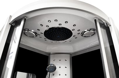 Kabina prysznicowa zabudowana z hydromasażem niski brodzik 80x80 cm MO-06089