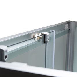 Kabina prysznicowa zabudowana kwadratowa 100x100 cm profil szczotkowany LISA