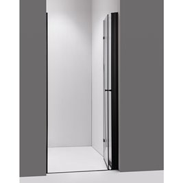 Drzwi prysznicowe łamane do wnęki 80 cm czarny profil SH01A
