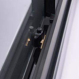 Kabina prysznicowa kwadratowa loftowy styl 80x80 czarne szprosy BL32A