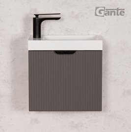 Szafka łazienkowa wisząca z umywalką szary mat 40 cm Fresco Gante