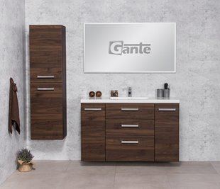 Szafka łazienkowa wisząca z umywalką 120 cm 39/3 Fokus kolor orzech