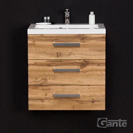 Szafka łazienkowa wisząca z umywalką 60/39/3 seria Fokus NE