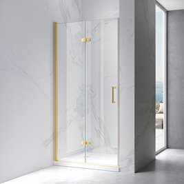 drzwi do kabiny składane złote 80 cm