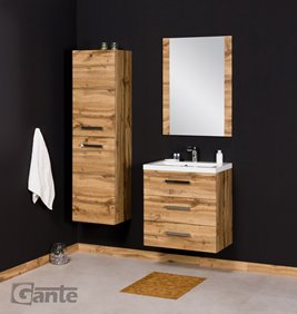 Szafka łazienkowa wisząca z umywalką 60/39/3 seria Fokus NE