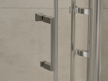 Kabina prysznicowa półokrągła 90x90 szkło grafitowe 185 cm Modern Besco