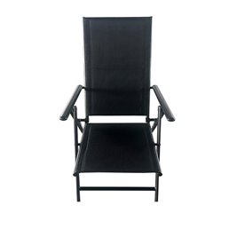 Zestaw mebli ogrodowych metalowych stół i krzesła Vera kolor czarny