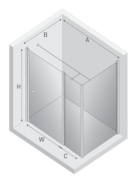 Kabina prysznicowa prostokątna 90x70 K-0715 New Soleo New Trendy