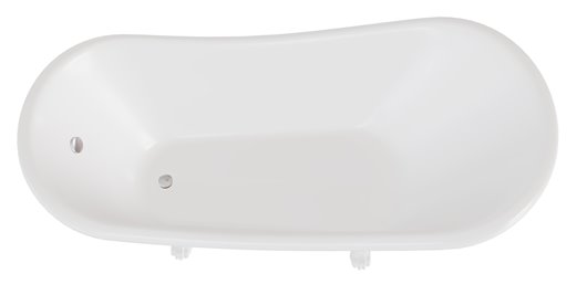 Czarno-biała wanna wolnostojąca 160 nogi białe Otylia B&W Besco WKO-160-BWW