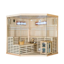 Sauna sucha fińska piec 8 KW Harvia BC80 + kamień solny 200X200X200CM MO-EA5CS Mazur