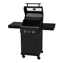 Grill gazowy ZEUS-A kolor czarny ruszt żeliwny moc 8,5 kW + pokrowiec + palnik boczny zdjęcie 9