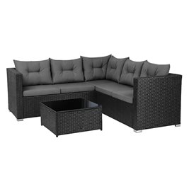 Zestaw mebli ogrodowych z technorattanu narożnik tarasowy Salto