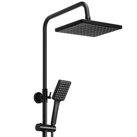 Czarny zestaw prysznicowy z wylewką Maximus Rea Black