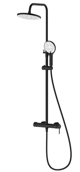 Zestaw prysznicowy natynkowy dwufunkcyjny czarny Ultimate ADUL6213C1 Avapax