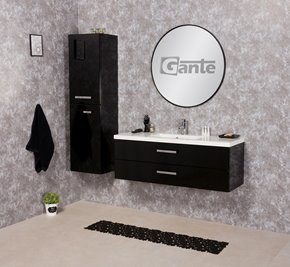 Czarna szafka wisząca z umywalką 120 cm Clever seria Fokus C