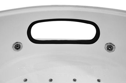 Duża wanno kabina Spa z hydromasażem + sauna parowa 155x155 cm MO-0543