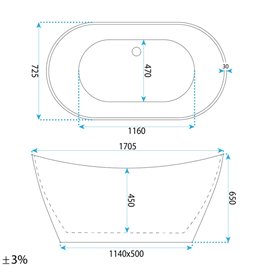 Wanna wolnostojąca 170 cm Ferrano Rea zdjęcie 8