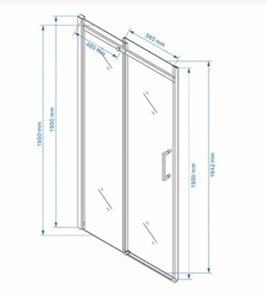 Złote szczotkowane drzwi prysznicowe do wnęki 105-110 cm rozsuwane szkło 8 mm ZES-KZ09B-GL-BR-110 zdjęcie 14