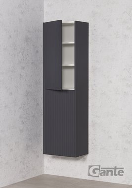 Słupek łazienkowy frezowany wiszący wysoki 155x45 Mirage kolor szary mat