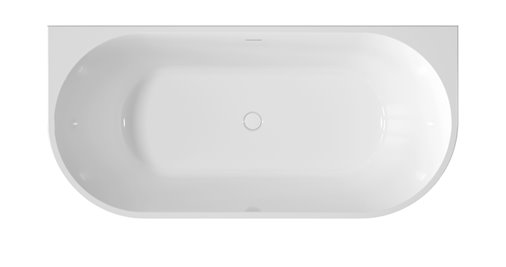 Ryflowana wanna wolnostojąca przyścienna 170 cm Glamour Invena AN-02-12U-M