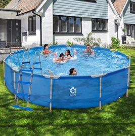 Duży basen ogrodowy stelażowy prostokątny Avenli Palm średnica 450 cm