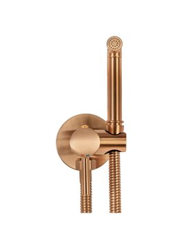 Bateria bidetowa podtynkowa miedź szczotkowana Loop Lungo Rea