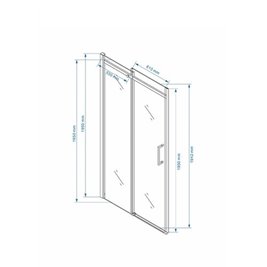 Drzwi prysznicowe do wnęki 115-120 cm rozsuwane szkło 8 mm KZ09CC