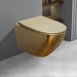 Zestaw podtynkowy kompletny stelaż + miska MIZU-GL-WH-RIM-03 + przycisk ST+H GOLD