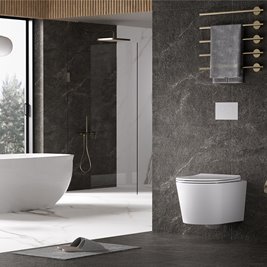 Biała miska wc wisząca Rimless Elite Tornado ELITE-WH-03 Hydrosan