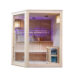 Sauna fińska 6-osobowa narożna 180x180 cm piec Harvia 8KW Bodo7