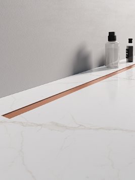 Visio Slim Copper New Trendy miedziany odpływ liniowy 60 cm OL-0096 ruszt miedź szczotkowana