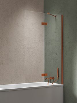 Parawan wannowy kolor miedziany szczotkowany prawy 100x150 P-0252-WL Nesta Copper Brushed New Trendy