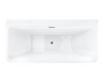 Wanna akrylowa, przyścienna wolnostojąca Iseo Corsan 170 cm korek klik-klak chrom