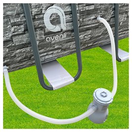 Duży basen ogrodowy stelażowy prostokątny Avenli Rocky 400x200 cm