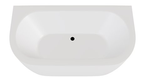 Wanna wolnostojąca przyścienna + klik-klak czarny Volya Besco 140 cm WKV-140-WC