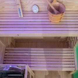 Sauna fińska 4 osobowa wysokotemperaturowa 4,5KW Harvia 140x150 cm Lark3