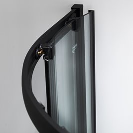 Kabina prysznicowa na głębokim brodziku czarny profil 80x80 Maja Hydrosan