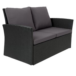 Meble ogrodowe z technorattanu sofa, stół, fotele zestaw Lagos zdjęcie 4