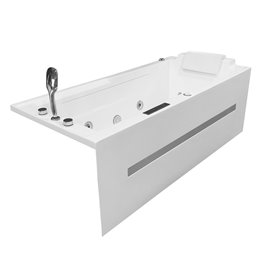 Narożna wanna z hydromasażem prostokątna konglomerat 170x78 cm MO-1802AB