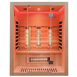Sauna na podczerwień 4-osobowa 150x120 cm grzejniki kwarcowe i karbonowe Alta3 Infrared