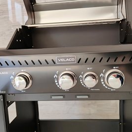 Grill gazowy ZEUS-B kolor czarny ruszt żeliwny moc 11,5 kW + pokrowiec + palnik boczny