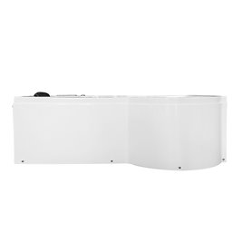 Wanna narożna z hydoromasażem i ruchomym parawanem 170x85 cm MO-1684 Prawa