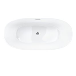 Wanna akrylowa, wolnostojąca Salina Corsan 160 cm korek klik-klak chrom
